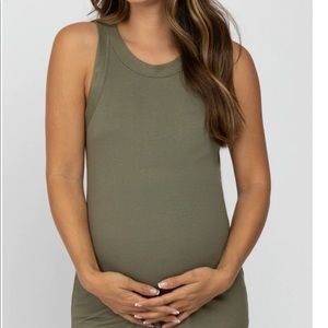Pinkblush maternity tank olive